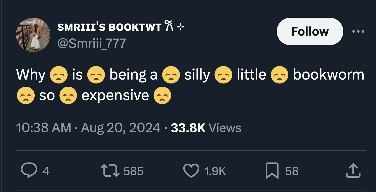 5 star tweet - Smriii'S Booktwt Why is being a silly little bookworm So expensive Views 4 17585 58